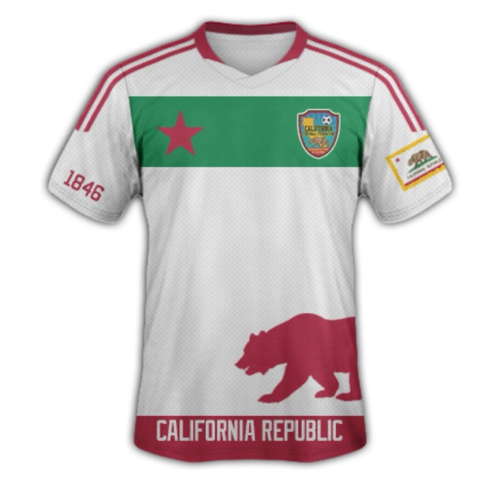 California Republic National Football Team Jersey "RARE" White Brand New W/ Tag